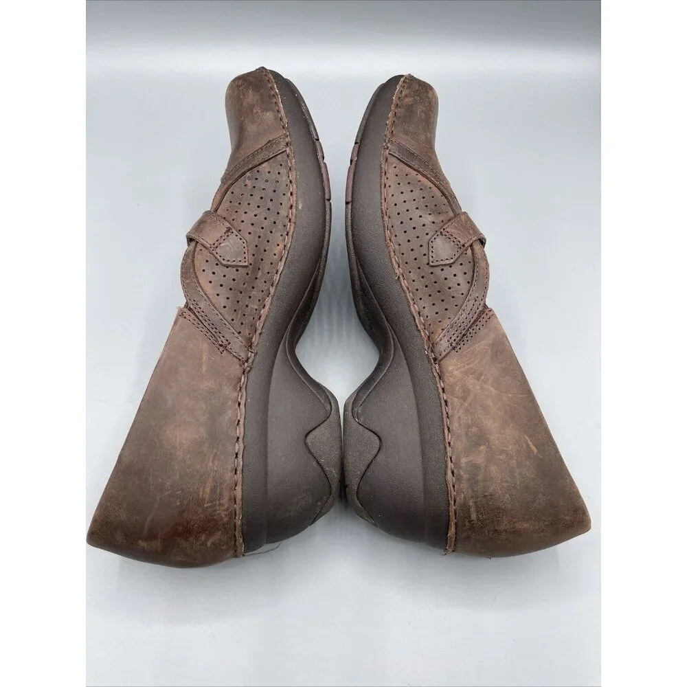 Patagonia Brown Leather Cattail Clog Mary‎ Jane Shoes Womens 9 Casual Neutral